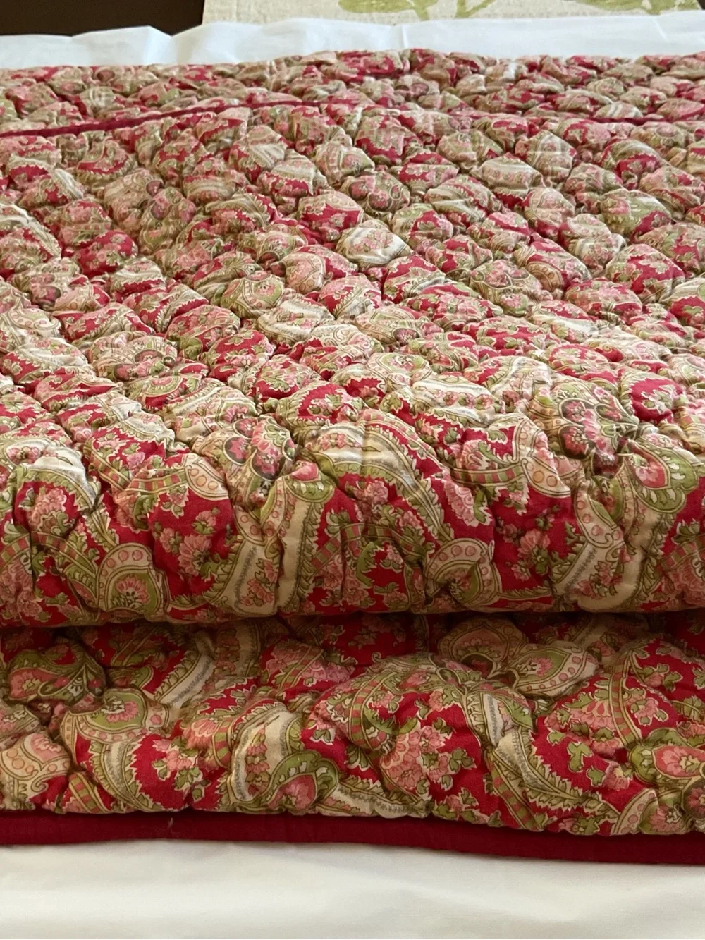 2 Pottery Barn Georgia Quilted Paisley Vintage 2005s Pillow Shams Standard